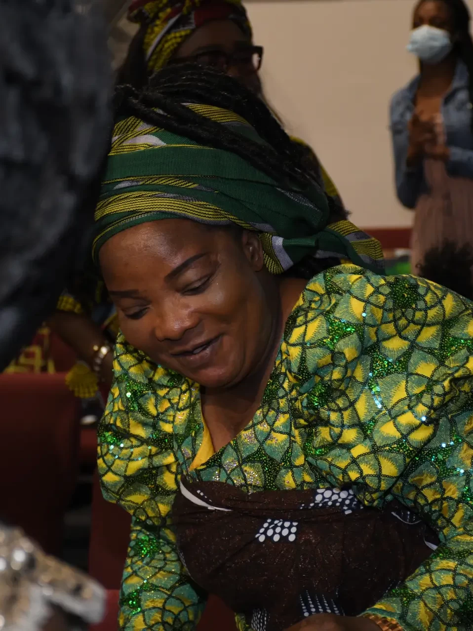 Woman worshipping during Women’s Fellowship service at RCCG City on a Hill, Lawrenceville, Georgia
