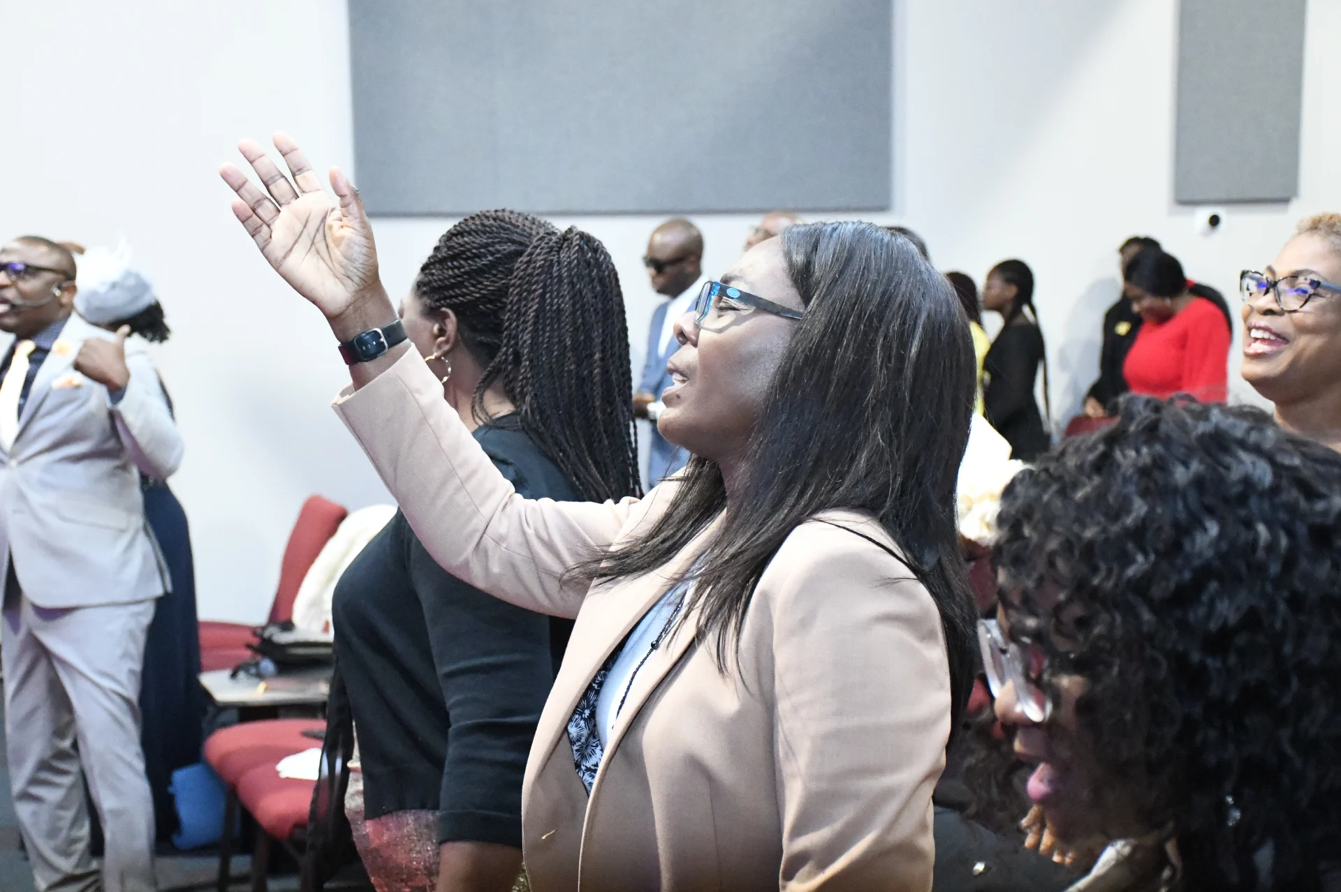 Members praying at RCCG City on a Hill, Lawrenceville, Georgia